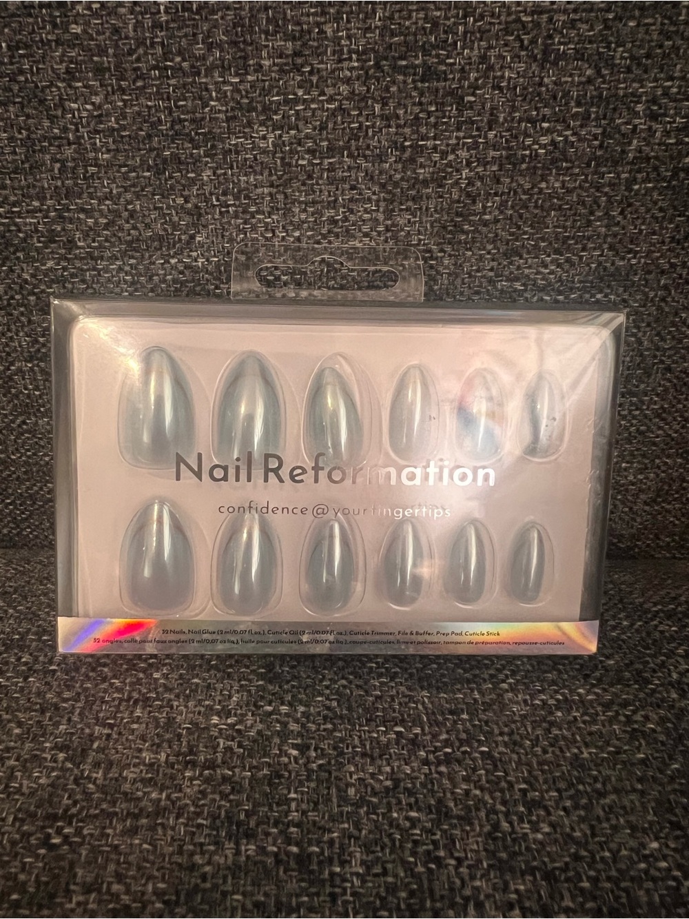 Nail Reformation Short Almond Press On Nails in “Faded Indigo” ***open box***